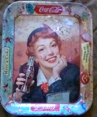 coca cola tray 1950