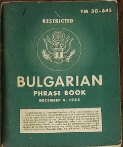 Phrase book US WW2 Bulgarie