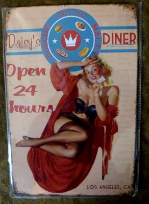 Plaque déco pin up Daisy Diner