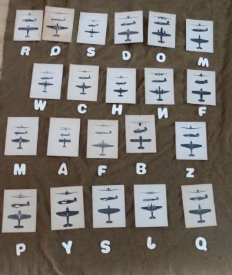 carte d identification avion WW2