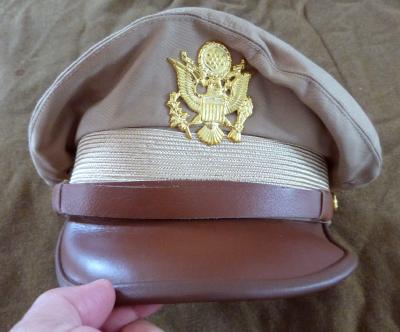 reproduction casquette officier US WW2 été style crusher
