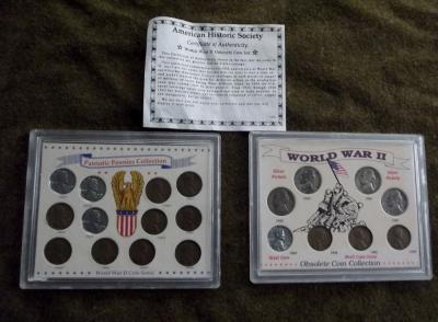Lot de pièces de monnaies de collection US WW2