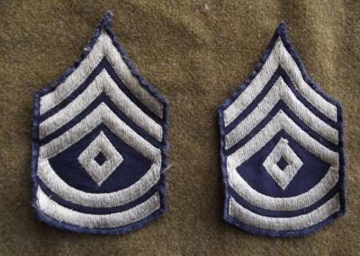 Grades first sergeant US WW2