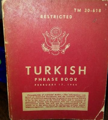 Phrase Book us WW2 Turquie1944