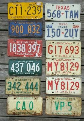 plaques d immatriculations anciennes USA